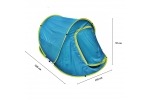 Cort de plaja si picnic SGTT Relax, din poliester si fibra, inchidere frontala. rezistent UV si apa, 220x120x95 cm