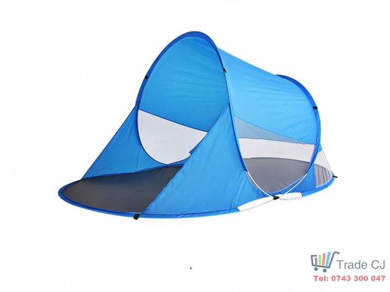Cort de plaja si picnic SGTT Relax, din poliester si fibra.plasa laterala, rezistent UV si apa, 190x120x90 cm