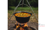 Ceaun emailat negru cu maner metal, pentru gulas si tocanite, capacitate 12l, 39.8x18 cm