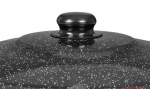 Capac emailat pentru ceaun 12 l, diametru 39 cm, culoare negru gri