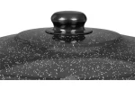 Capac emailat pentru ceaun 12 l, diametru 39 cm, culoare negru gri