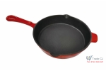 Tigaie rotunda din fonta emailata pentru grill, 27x5 cm