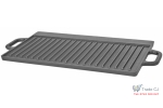 PLita reversibila grill dreptunghiulara din fonta Magic Home cu manere 51x24x1.5 cm