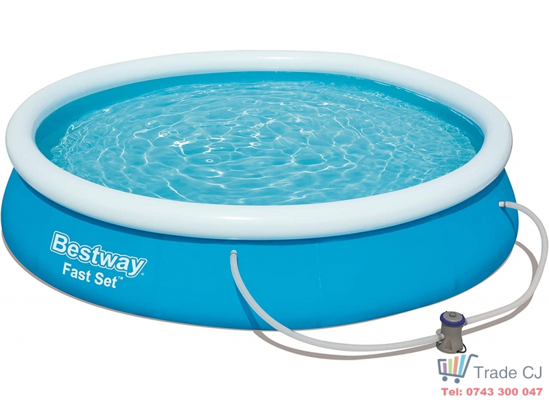 Piscina cu inel gonflabil Bestwayi ¾ FS, Triplex PVC, 366x76 cm, cu pompa filtrare inclusa