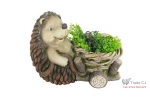 Ghiveci decorativ Sitting hedgehog, ceramica,37 x 21 x 27 cm