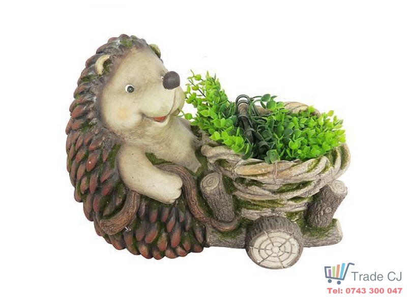 Ghiveci decorativ Sitting hedgehog, ceramica,37 x 21 x 27 cm