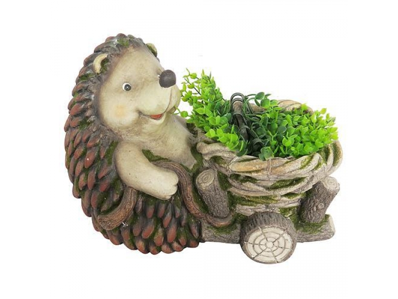 Ghiveci decorativ Sitting hedgehog, ceramica,37 x 21 x 27 cm