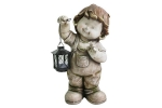 Decoratiune gradina Boy with lantern, ceramica,23 x19.5 x 43 cm