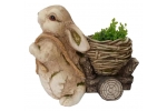 Ghiveci decorativ Bunny with trolley ,ceramica,34 x 19 x 39 cm