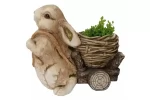 Ghiveci decorativ Bunny with trolley ,ceramica,34 x 19 x 39 cm