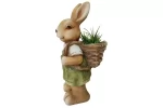 Ghiveci decorativ Bunny with basket,ceramica,22 x 18.5 x 46 cm