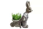 Ghiveci decorativ Bunny with trolley,ceramica,42 x 19 x 49 cm