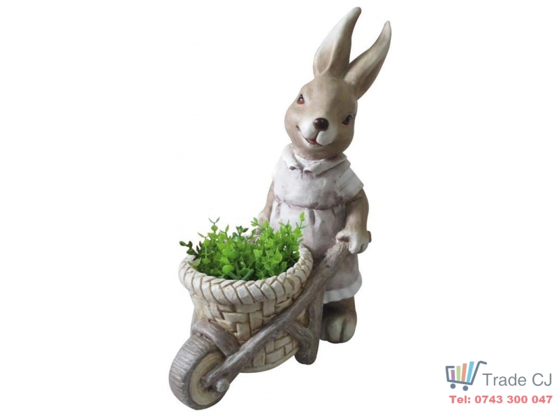 Ghiveci decorativ Bunny with trumpet,ceramica,34 x 19 x 49 cm