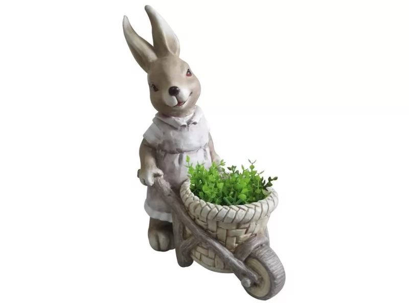 Ghiveci decorativ Bunny with trumpet,ceramica,34 x 19 x 49 cm