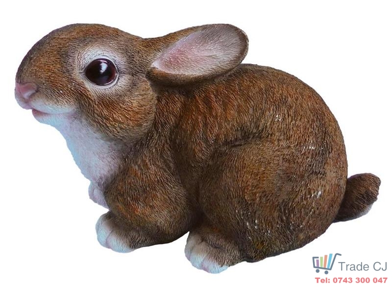 Decoratiune pentru gradina Rabbit,rasina sintetica,18,5 x 15,5 x 26cm