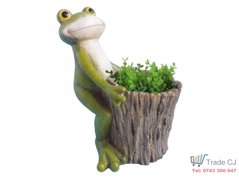 Ghiveci decorativ Frog with Pot,ceramica,32 x 24.5 x 39 cm