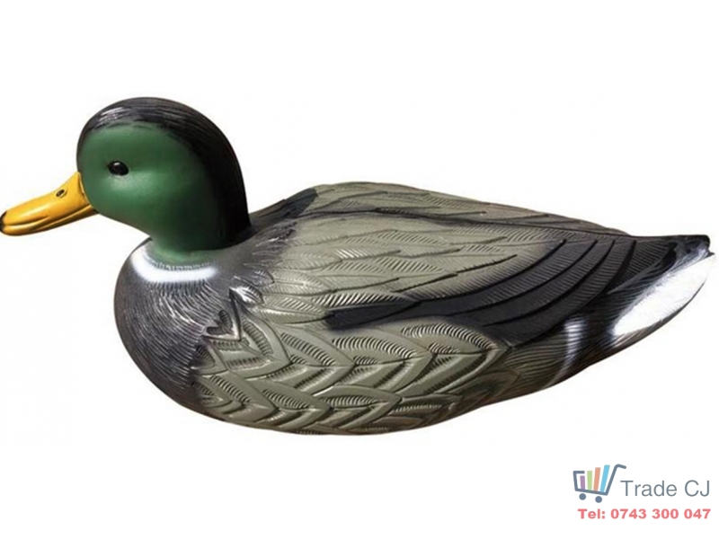 Decoratiune plastic WildDuckMale, pentru gradina si iazuri, 41x17 cm