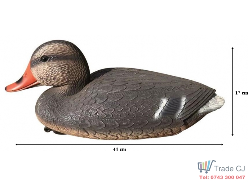 Decoratiune plastic WildDuckFemale, pentru gradina si iazuri, 38x17 cm