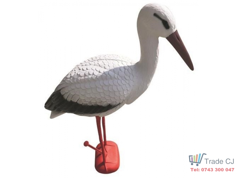 Decoratiune pentru gradina White Stork,rasina sintetica,72 x 20 x 72cm