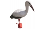 Decoratiune pentru gradina White Stork,rasina sintetica,72 x 20 x 72cm