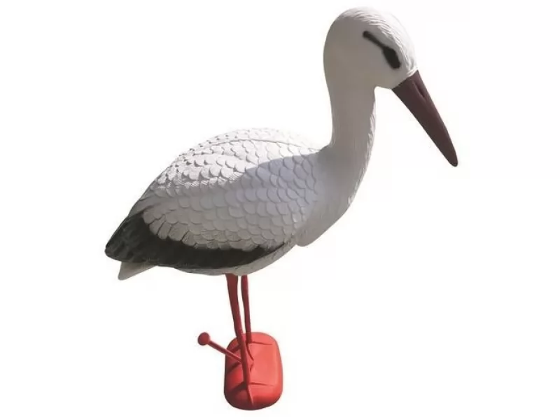 Decoratiune pentru gradina White Stork,rasina sintetica,72 x 20 x 72cm