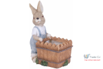 Ghiveci decorativ Bunny with flowerpot,ceramica,33 x 19 x 42 cm