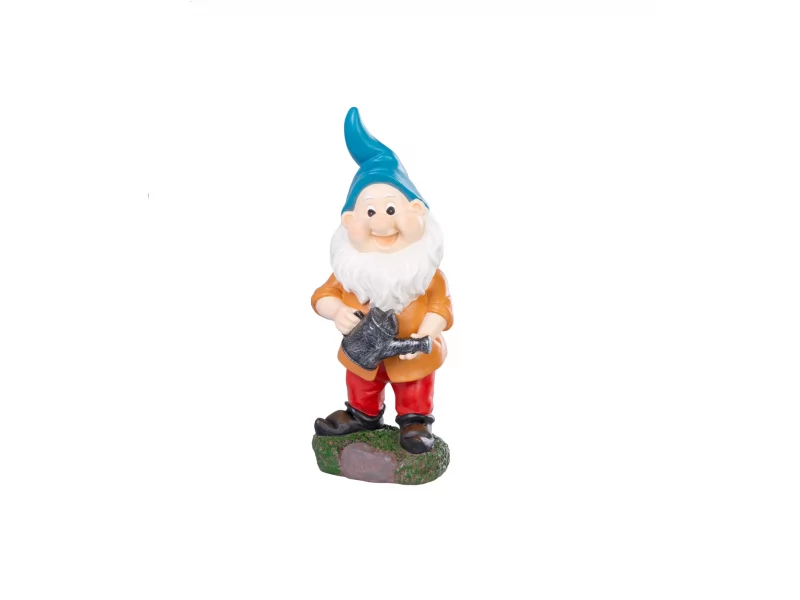 Decoratiune pentru gradina, Dwarf with watering can, rasina sintetica, 12,5x12x30 cm
