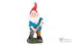 Decoratiune pentru gradina, Dwarf with shovel, rasina sintetica, 13,5x13x31 cm