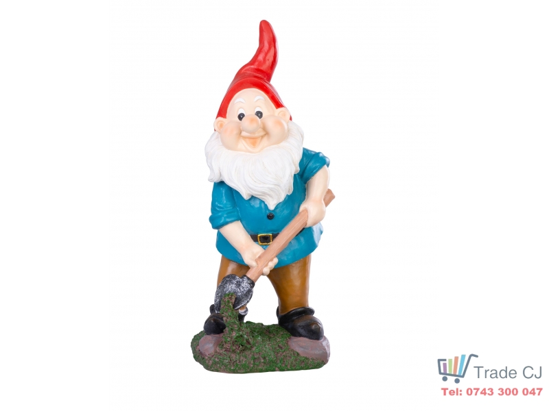 Decoratiune pentru gradina, Dwarf with shovel, rasina sintetica, 13,5x13x31 cm