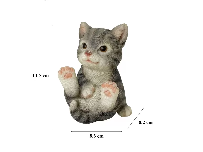 Decoratiune pentru gradina, Kitty, rasina sintetica, 8,3x8,2x11,5 cm