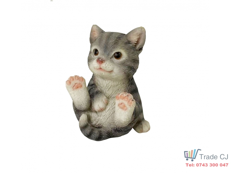 Decoratiune pentru gradina, Kitty, rasina sintetica, 8,3x8,2x11,5 cm