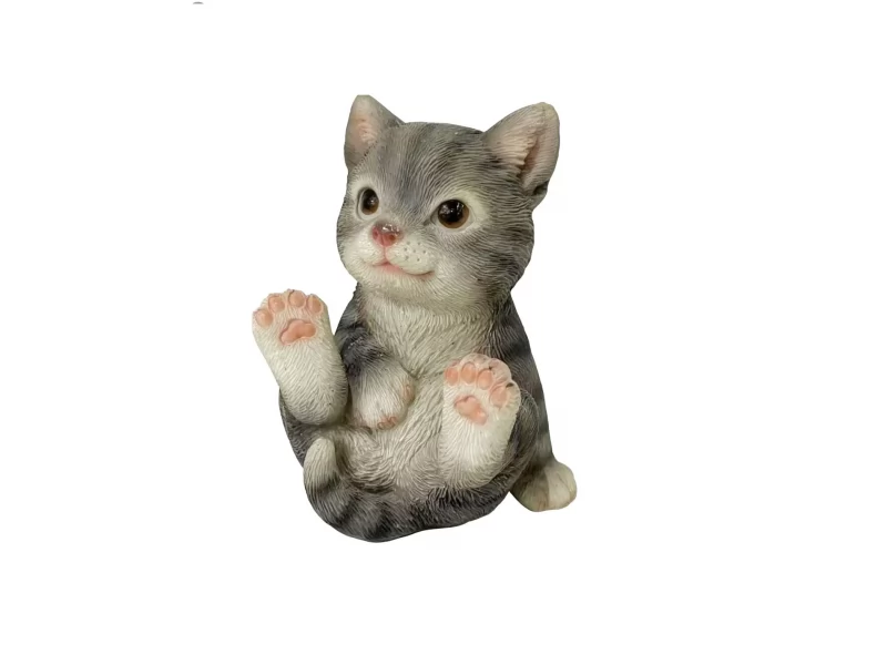 Decoratiune pentru gradina, Kitty, rasina sintetica, 8,3x8,2x11,5 cm