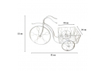 Suport patrat pentru ghiveci flori decorativ din metal, tip bicicleta, 52x22x32 cm