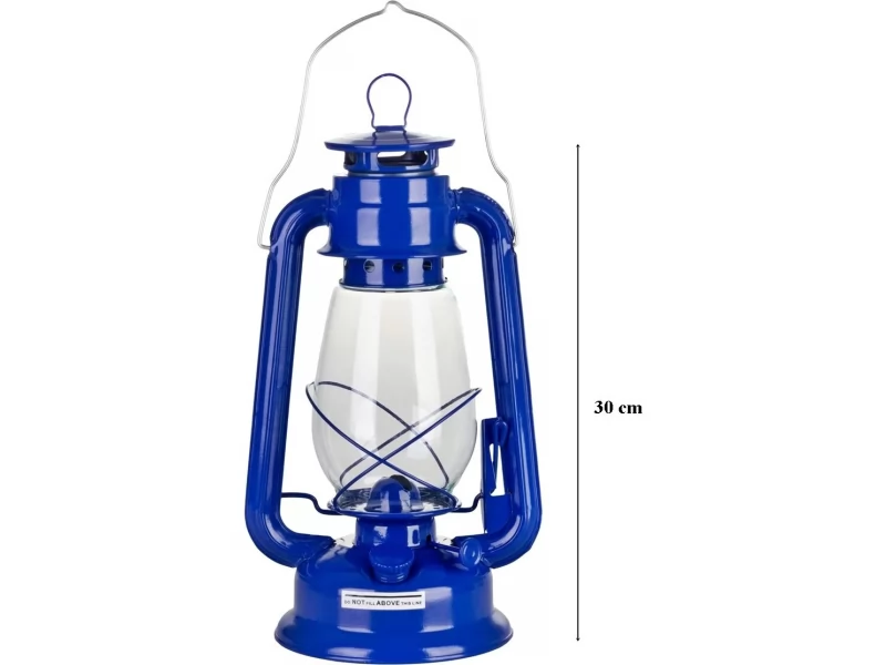Lampa cu gaz lampant, SGTT Blue, inaltime 30 cm, cu agatatoare