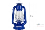 Set lampa cu fitil + ulei lampa 1l, culoare albastra, inaltime 30cm