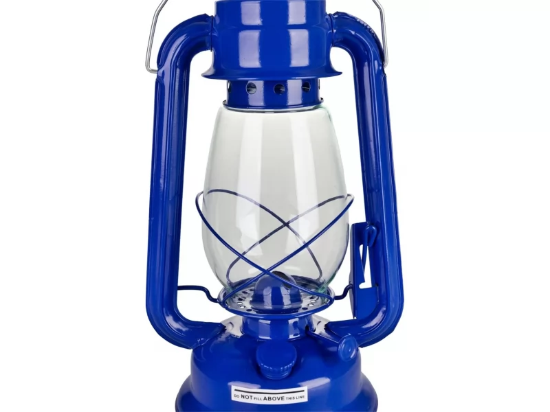 Set lampa cu fitil + ulei lampa 1l, culoare albastra, inaltime 30cm