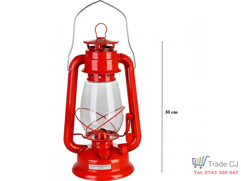 Lampa cu gaz lampant, SGTT Red, inaltime 30 cm, cu agatatoare
