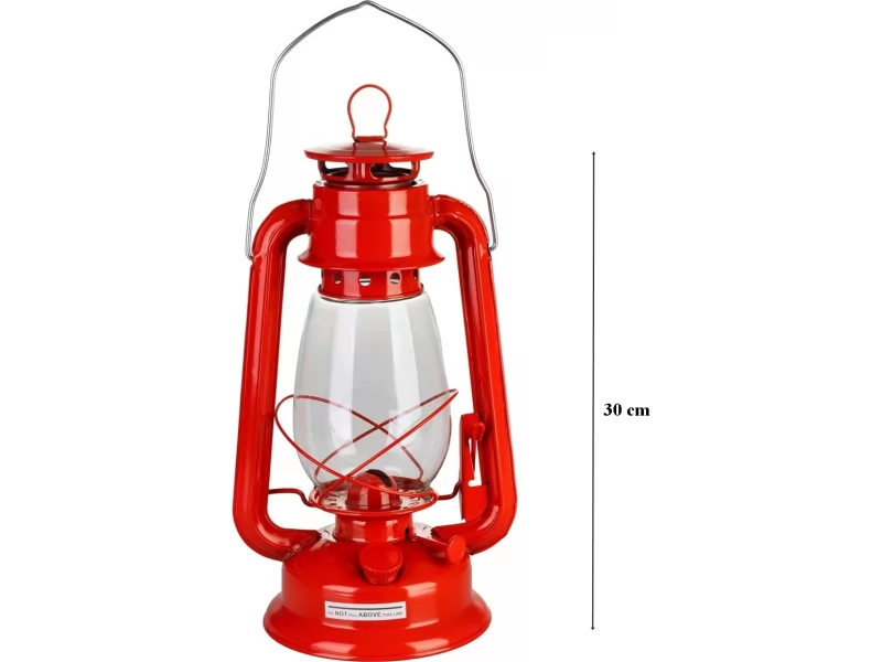 Lampa cu gaz lampant, SGTT Red, inaltime 30 cm, cu agatatoare