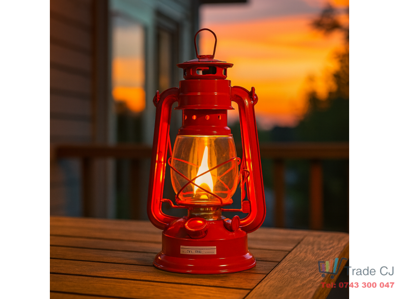 Lampa cu gaz lampant, SGTT Red, inaltime 30 cm, cu agatatoare
