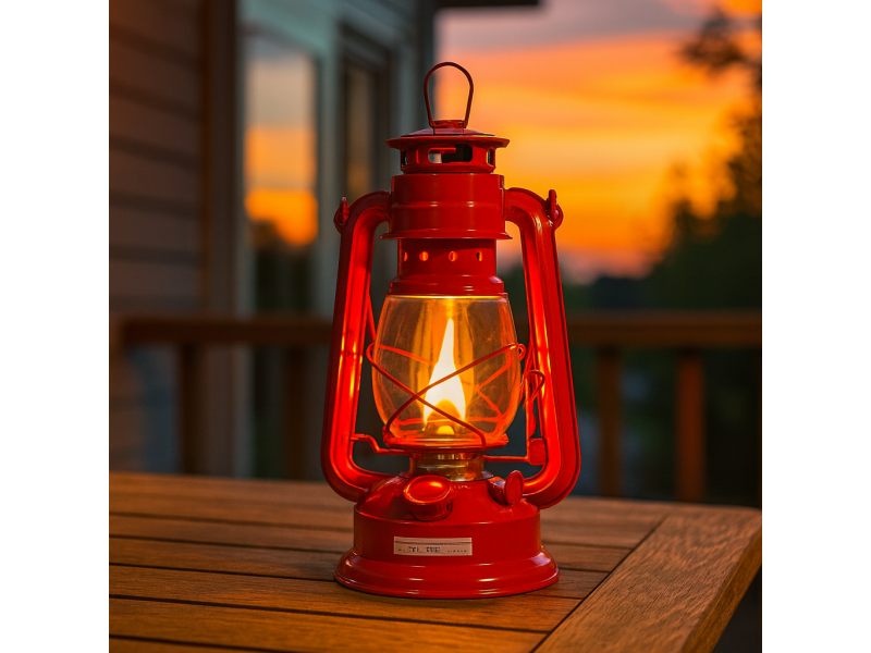 Lampa cu gaz lampant, SGTT Red, inaltime 30 cm, cu agatatoare