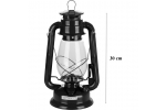 Set lampa cu fitil + ulei lampa 1l, culoare neagra, inaltime 30cm