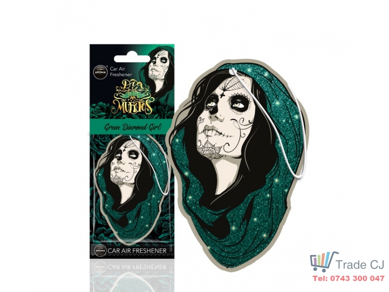 Odorizant Auto AROMA DIA DE LOS MUERTOS Green Diamond Girl