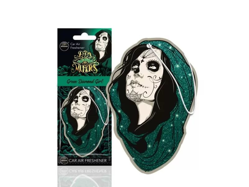 Odorizant Auto AROMA DIA DE LOS MUERTOS Green Diamond Girl
