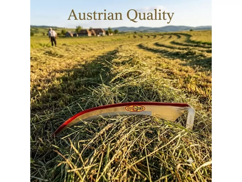 Coasa manuala forjata AS, lama 80 cm, otel calit, pentru cosit iarba si fan, rezistenta ridicata, utilizare gospodarie si agricultura