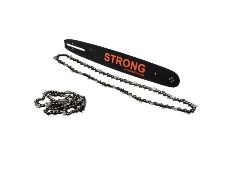Set lama ghidaj pentru fierastrau Husqvarna + 2 lanturi Geko G74010, 38 cm lungime lama, 64T