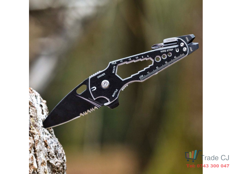 Cutit multifunctional 15in1, SmartknifePlus, Negru