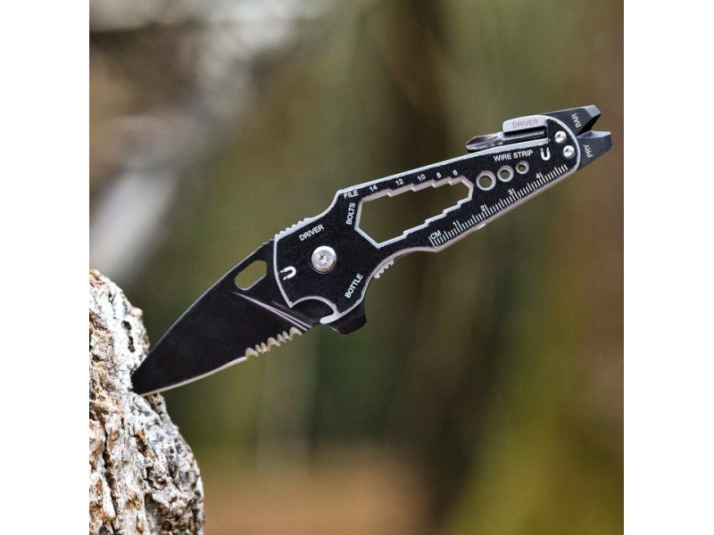Cutit multifunctional 15in1, SmartknifePlus, Negru