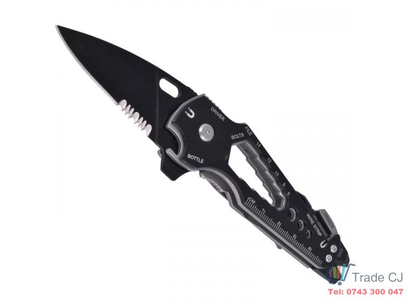Cutit multifunctional 15in1, SmartknifePlus, Negru