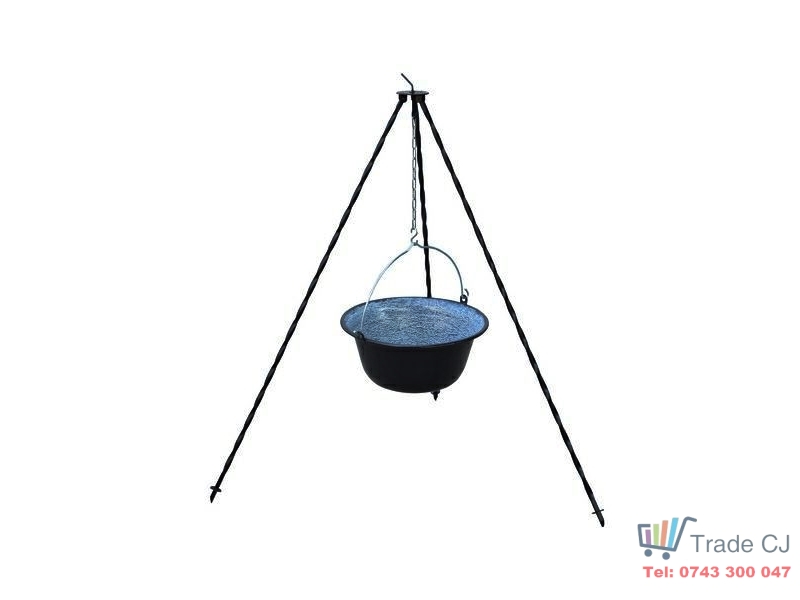 Set ceaun emailat 16 l SGTT + trepied 120 cm
