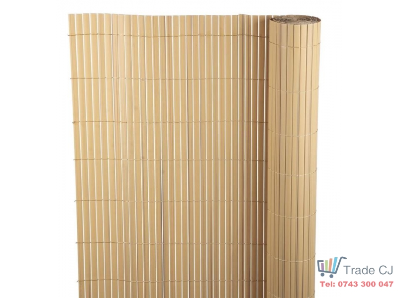 Gard,paravan din PVC,imitatie de bambus 1,5x3m,1300g m2,rezistent la UV